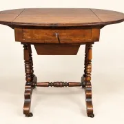 Table de couture victorienne anglaise à abattants, XIXe siècle