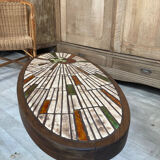 Oval ceramic coffee table