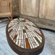 Oval ceramic coffee table
