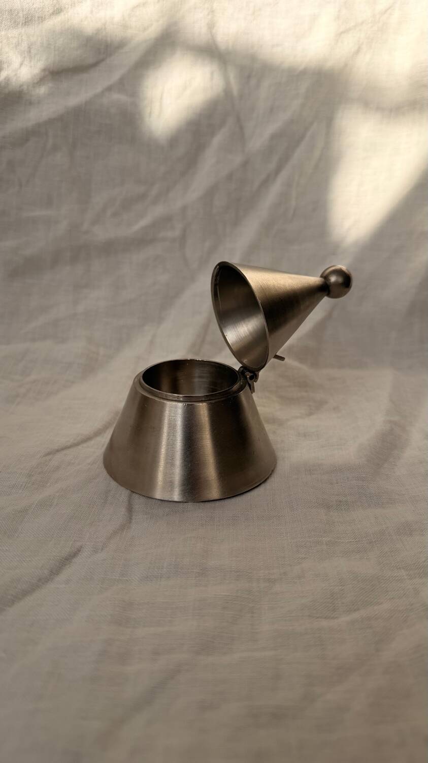 Modernist candlestick in the style of Aldo Rossi.