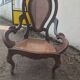 Fauteuil ancien en bois sculpté style Louis XV ou Rocaille