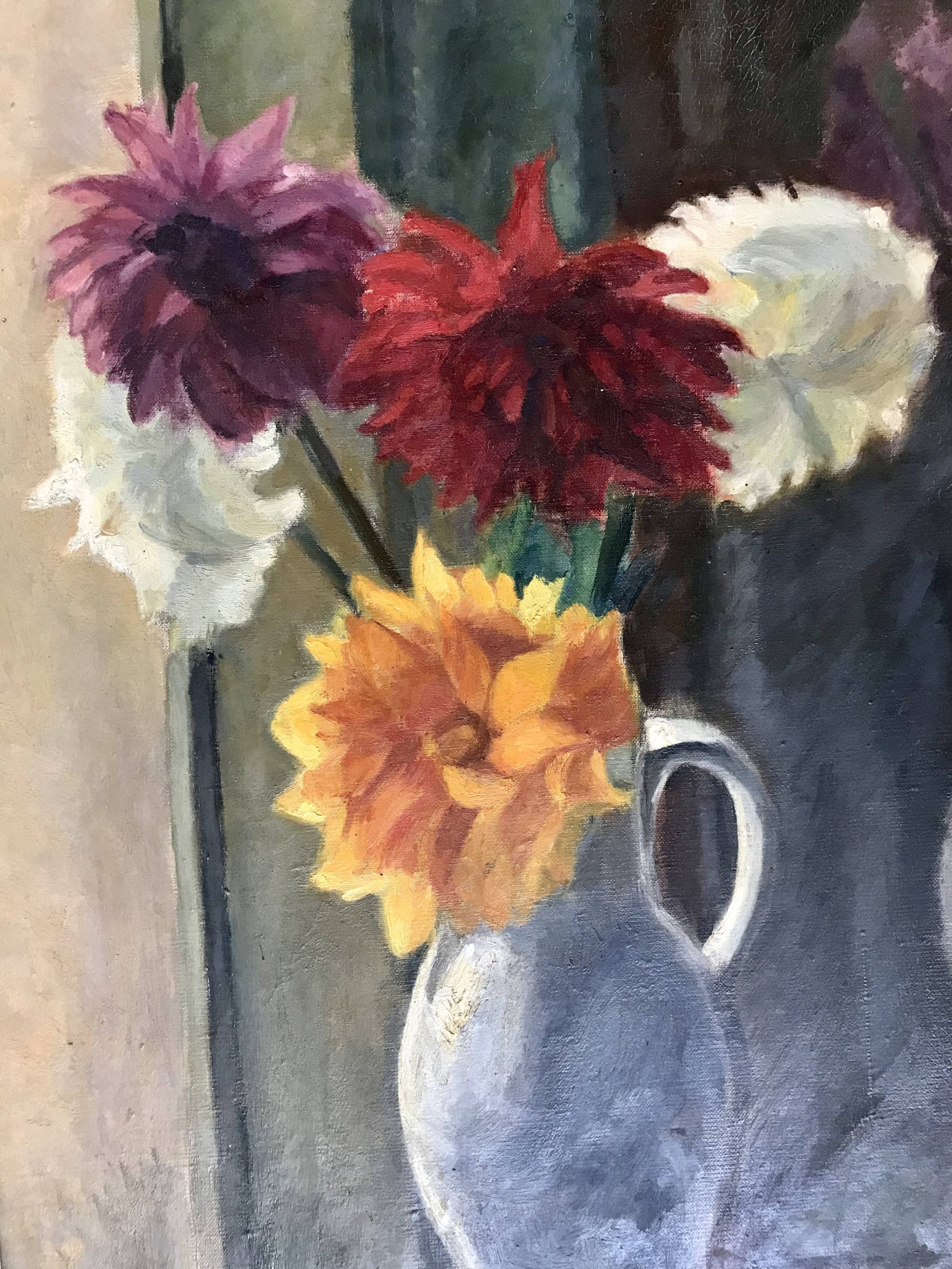 Painting bouquet of flowers circa 1930-1940