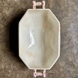 Soup tureen, earthenware salad bowl Clairefontaine, "Indiana" service.