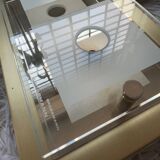 Applique laiton verre Grossmann années 80