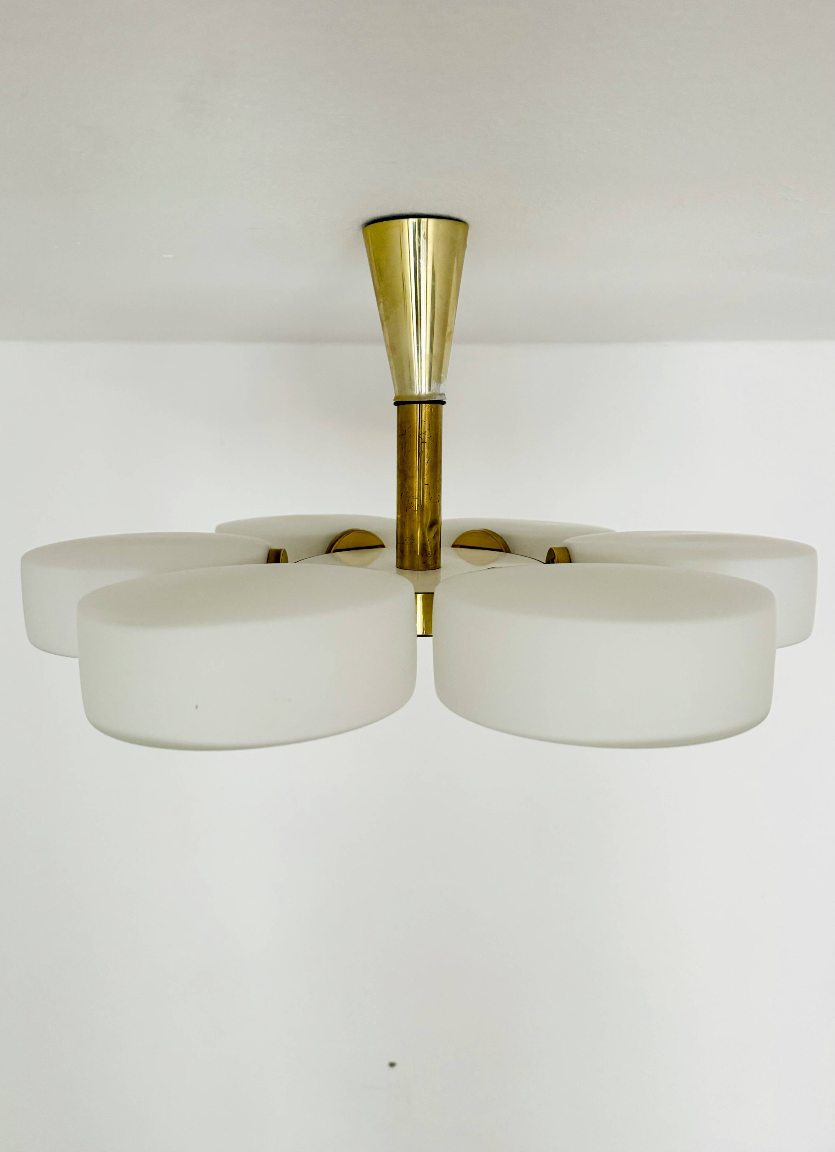 Opaline Sputnik Chandelier by Kaiser Leuchten