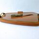 Teak and glass cheese platter, Scandinavian, 60s
