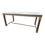Louis xvi empire style coffee table in gilded bronze 1950