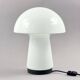 Large glass table lamp in the shape of a mushroom from the space age by Limburg, Germany, 1970s.