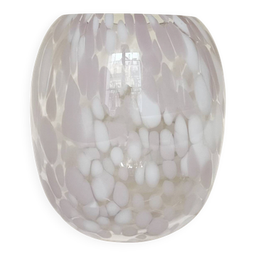 Speckled blown glass vase