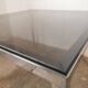 Table basse chromée et verre 1970 style Néoclassique