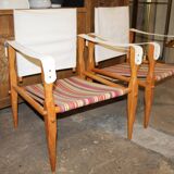 Lot de deux fauteuils safari