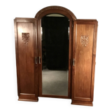 Art Deco mahogany wardrobe