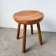 Pine stool assigned to Charlotte Perriand for Les Arcs.