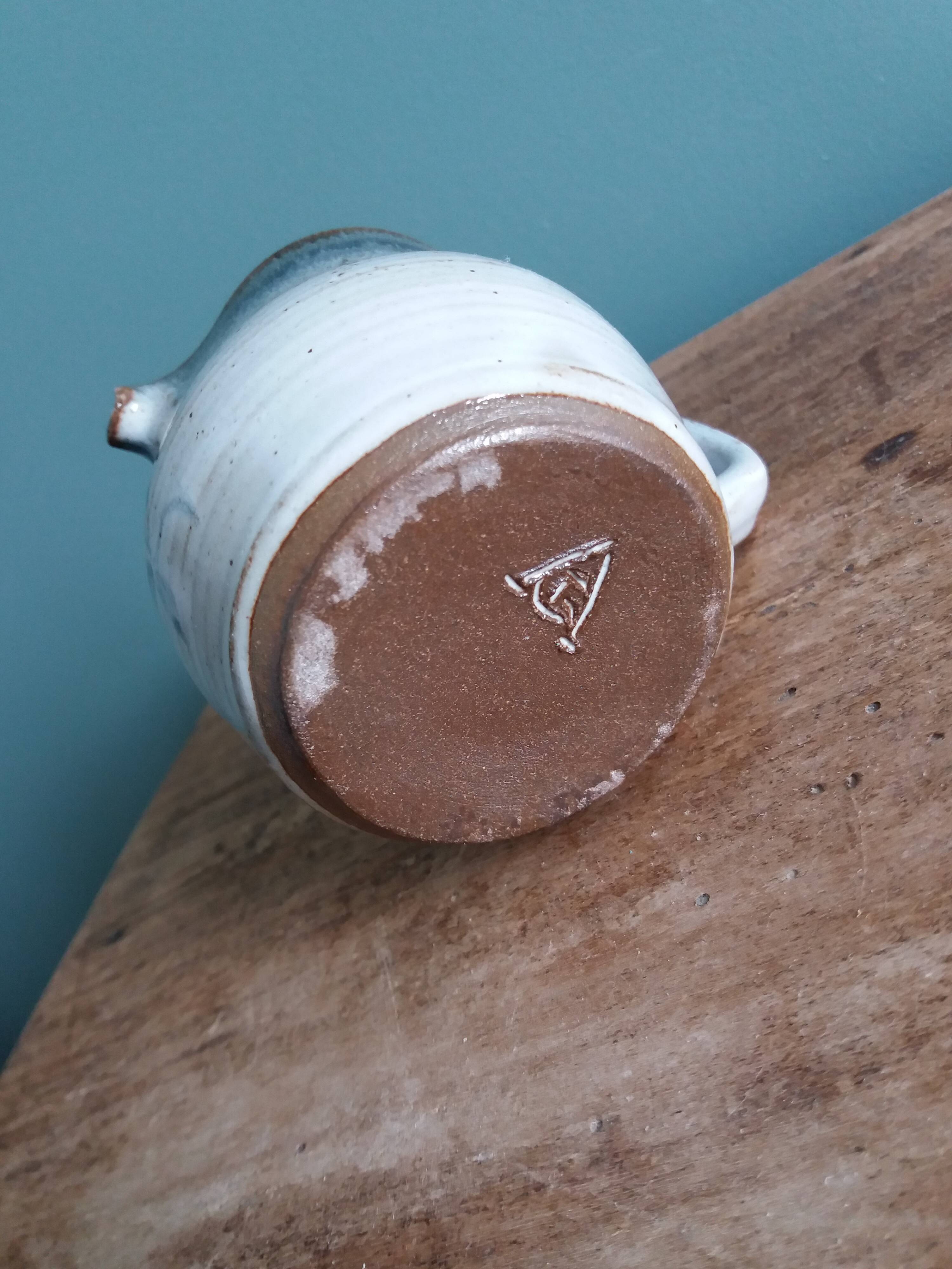 Pitcher, milk jug, signed Atch, Chantal and Thierry Robert