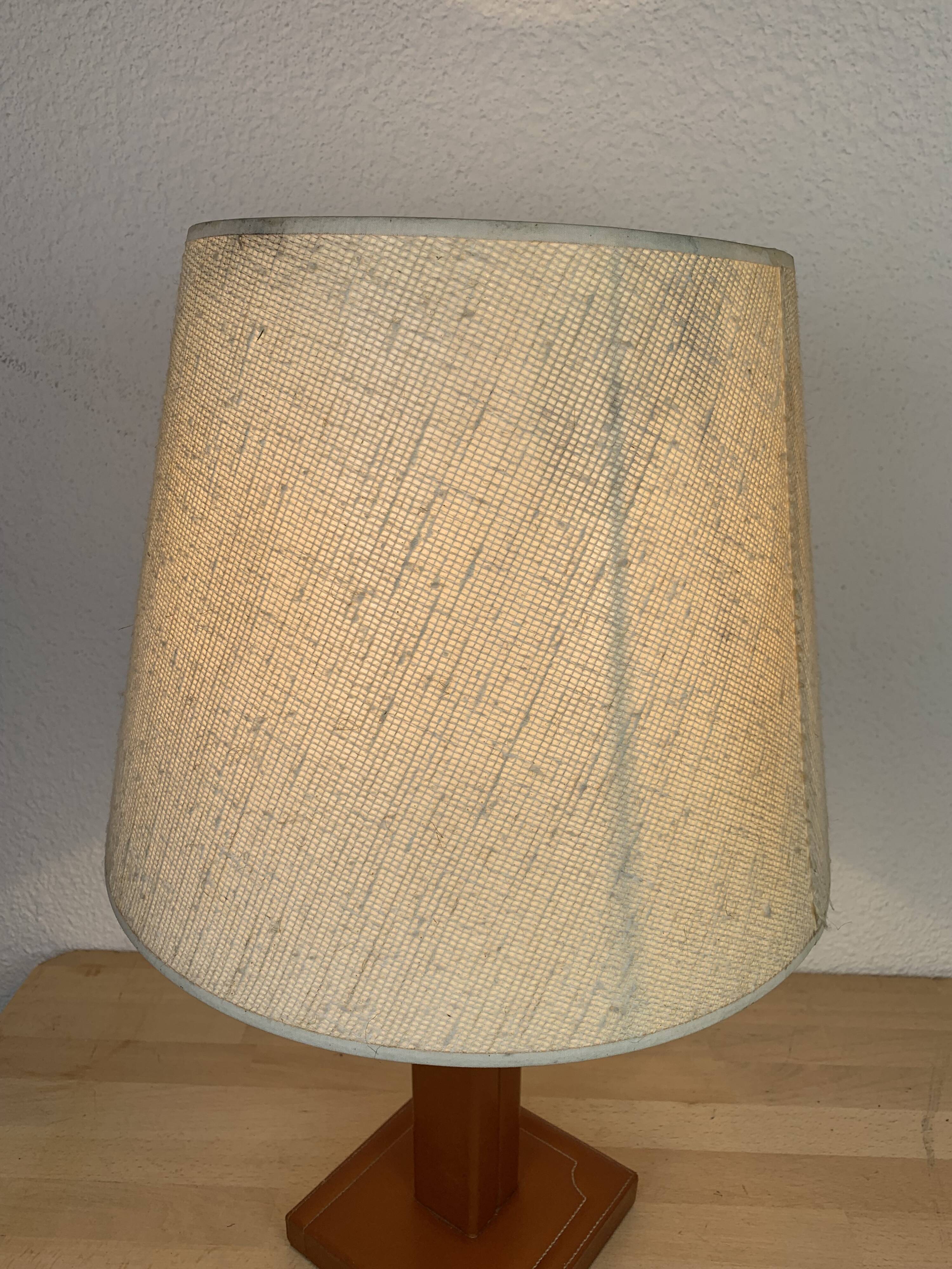 Leather lamp Le Tanneur 1970