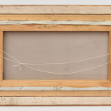 Oil on canvas seaside animated by characters