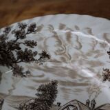 Vintage English Staffordshire 'HAYRIDE' Round Deep Dish