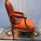 Walnut armchair louis XV