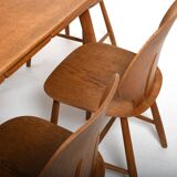 Fdb møbler dining room set consisting of 6 chairs by ejvind a.