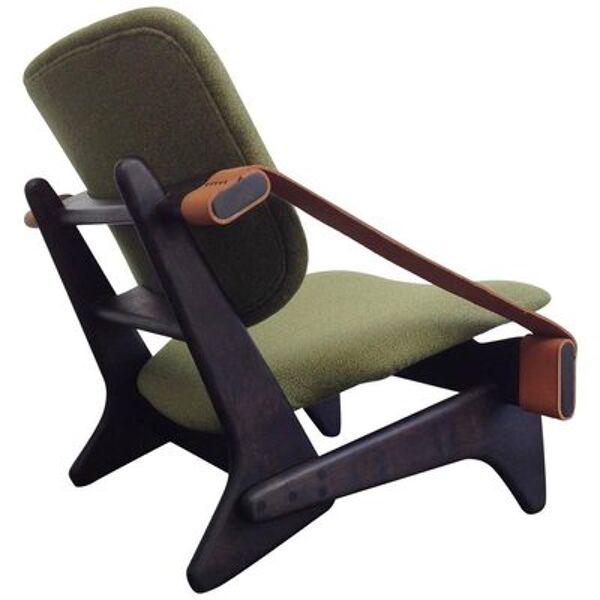 Chaise basse Jumbo 174 verte par Olof Ottelin, 1950s