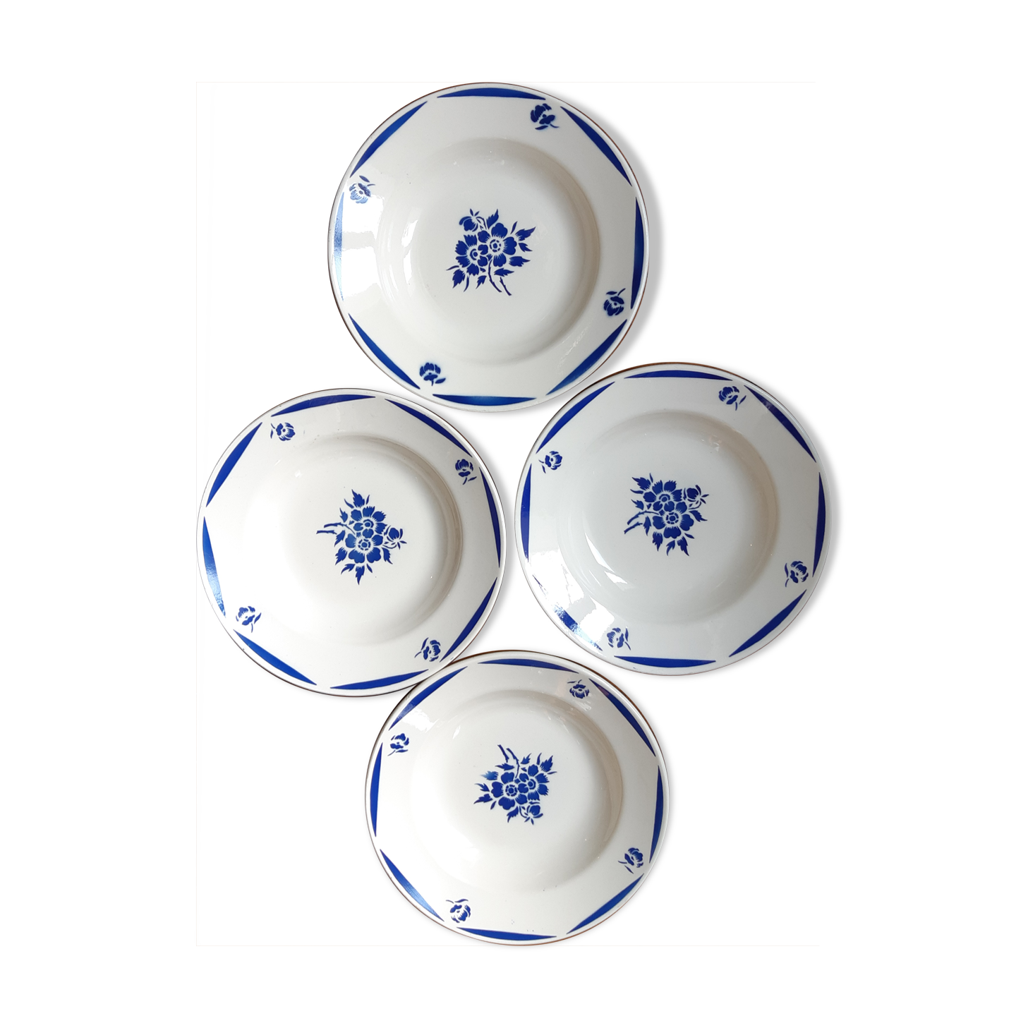 Set of 4 badonviller plates