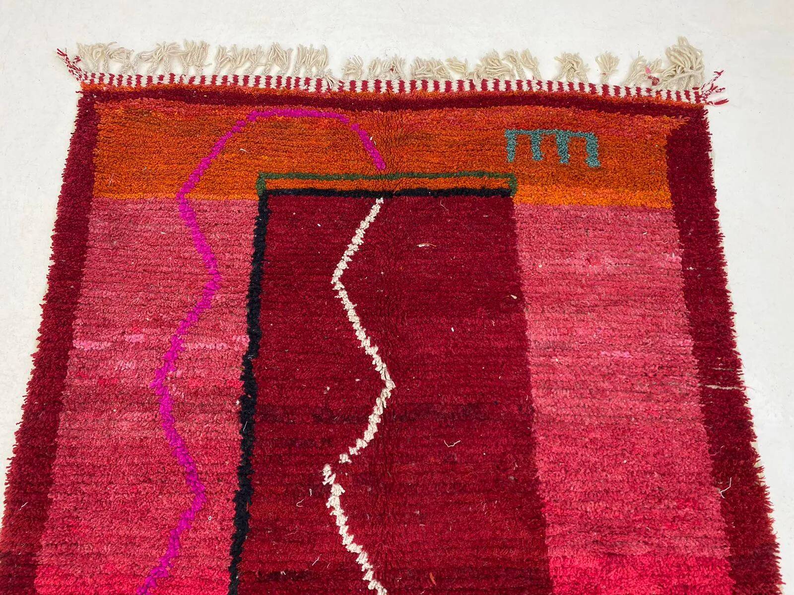 Moroccan handwoven wool rug 3x2 m