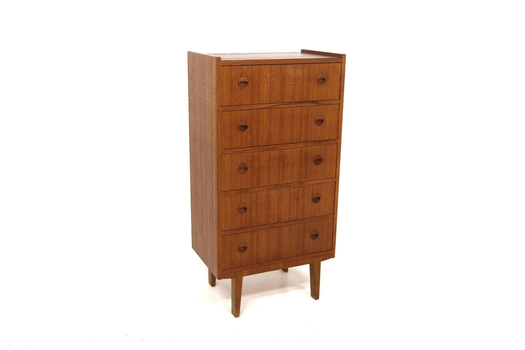Commode scandinave "tallboy" en teck, Danemark, 1960