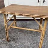 Table basse vintage bambou