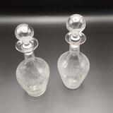 Two liquor decanters