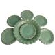 Celadon Green Earthenware Bowl & Plates, Nittsjö, Sweden, 1960s