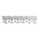 12 cut crystal glasses on stems – 1930s-1950s