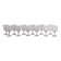 12 cut crystal glasses on stems – 1930s-1950s