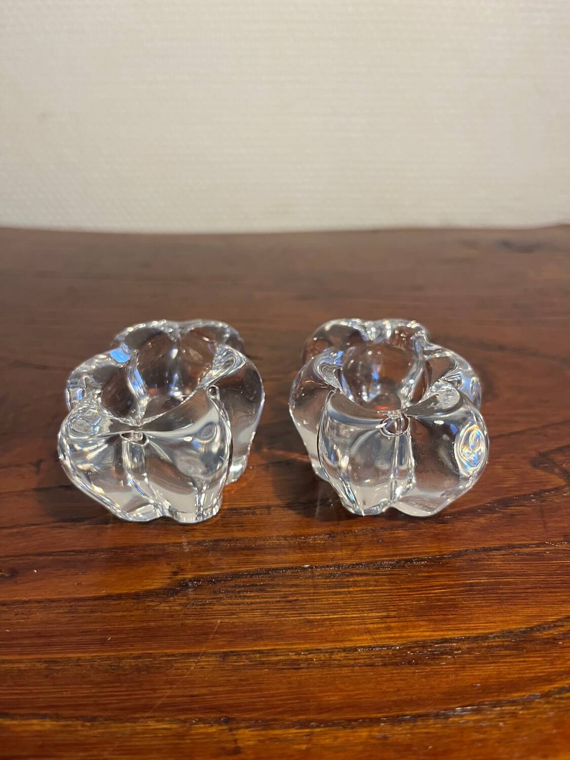 Daum France Crystal Salt and Pepper Shakers