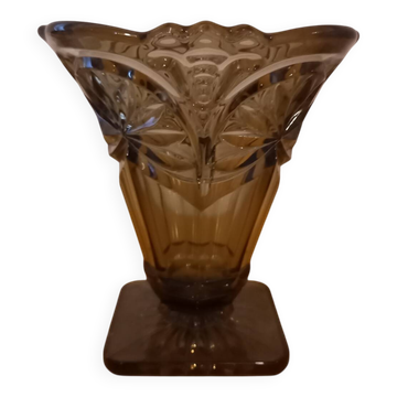 Vase verre fumé
