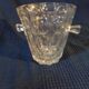 Glass ice bucket press vintage mold old diamond cut 1900