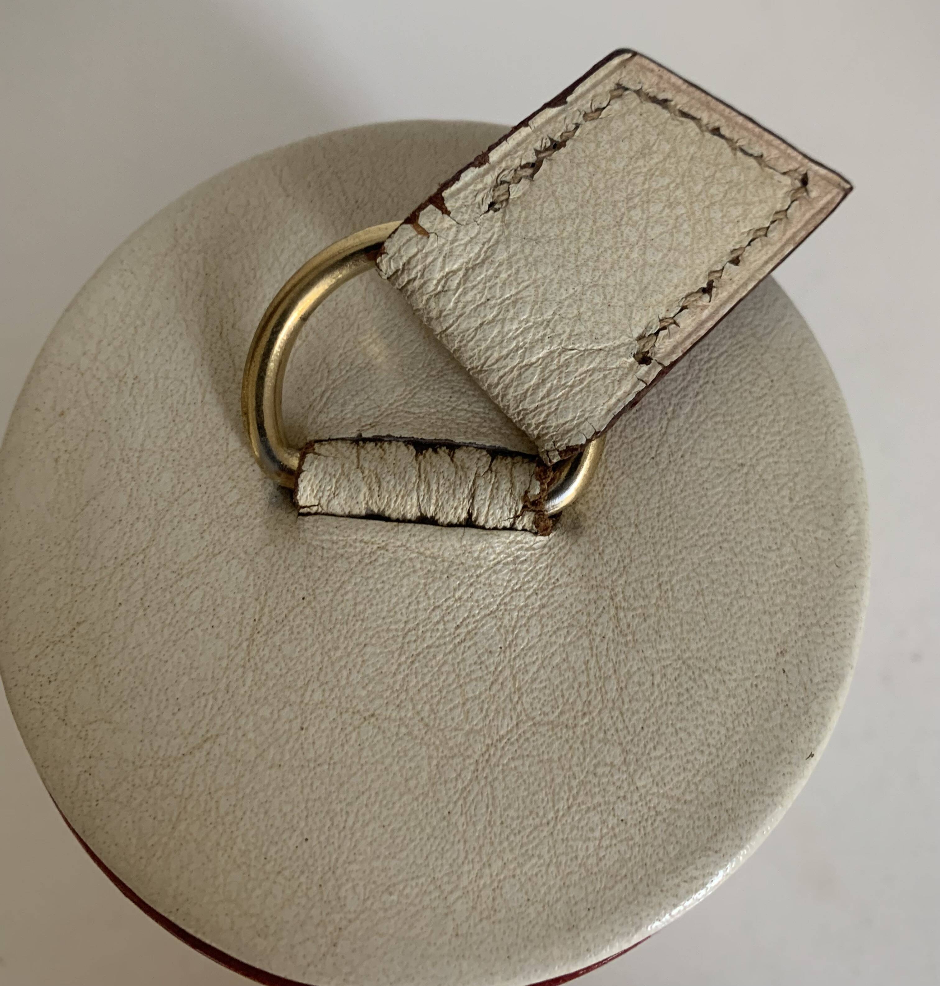 Vintage cigarette holder 1950 Longchamp horse leather - 11 x 10 cm