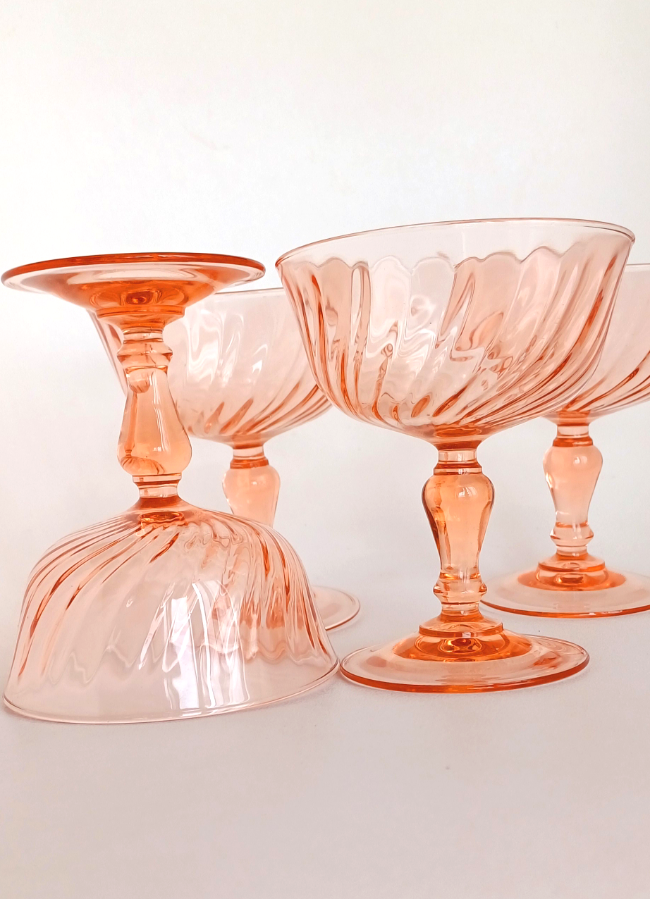 Rosaline vintage champagne flutes