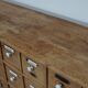 Antique German Pine Apothecary Cabinet with Enamel Shields, 1900s