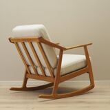 Fauteuil à bascule en chêne, design danois, années 1960, designer : H. Brockmann Petersen, p