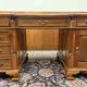 New! - Classic English Desk Partnerdesk Red Leather