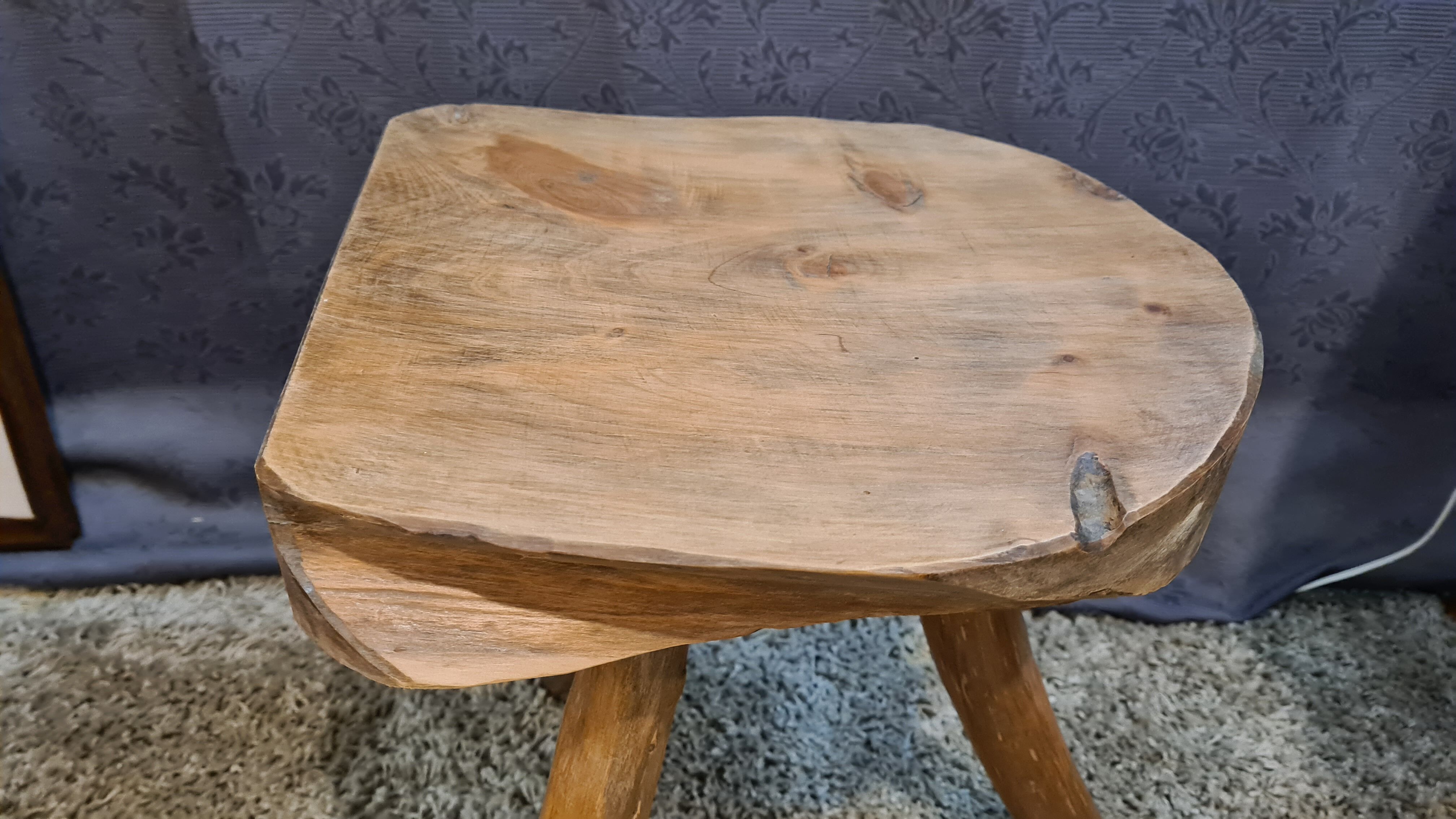 Tripod cowhide stool