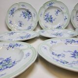 9 Antique KG Lunéville Plates, Regence Model