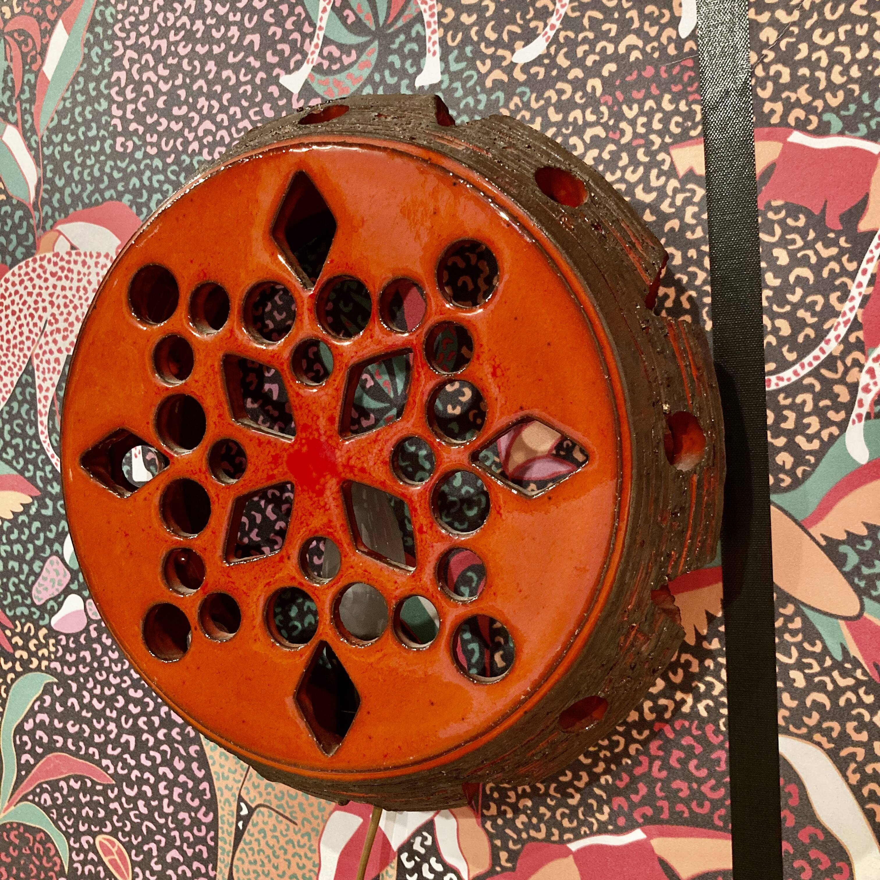 Large ceramic wall light, 1950s design.