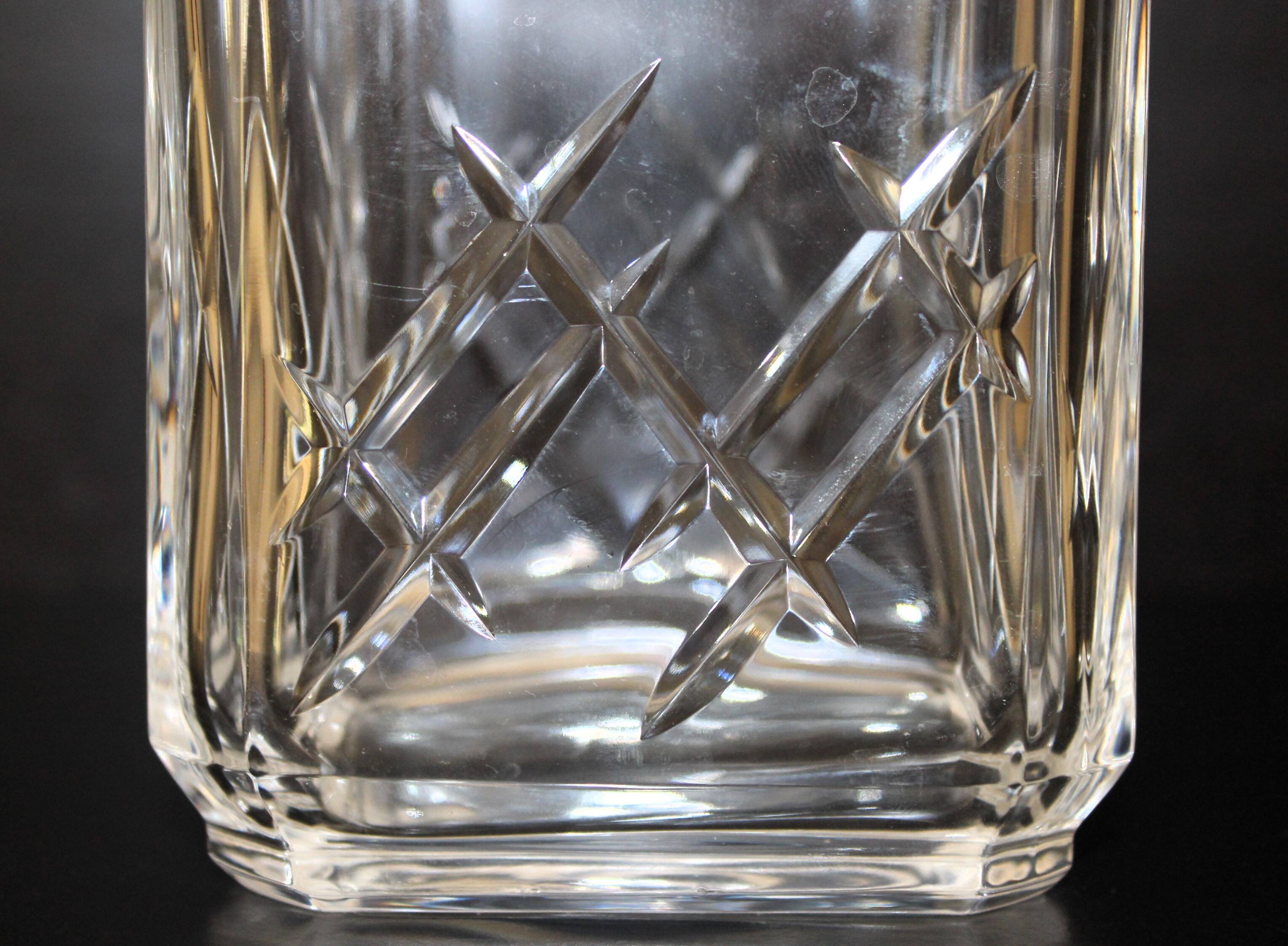 Vintage cut crystal whiskey decanter