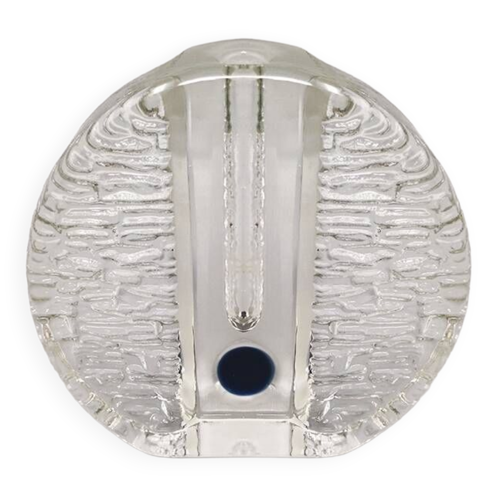 1970s Walther Glass Bullseye Vase by Heiner Düsterhaus. Made in Germany