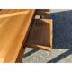 Table vintage en pin et osier