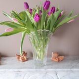 Crystal vase flared shape