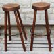 2 Solid wood bar stools
