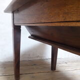 Solid walnut kneading table old XIX°