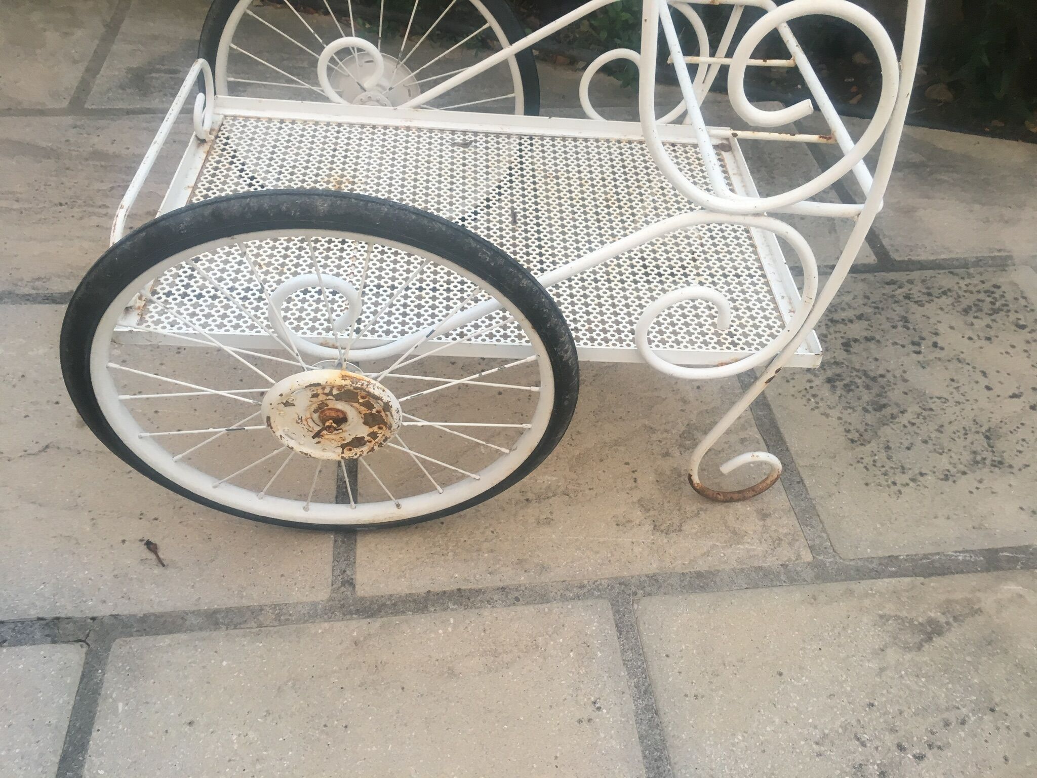 Serving table wrought iron